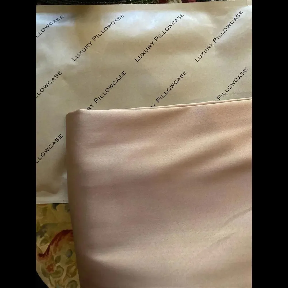 🌼👸🏼💰Luxury Satin Pillowcases 2 Queen (20 X30) Golden With Hidden Zipper